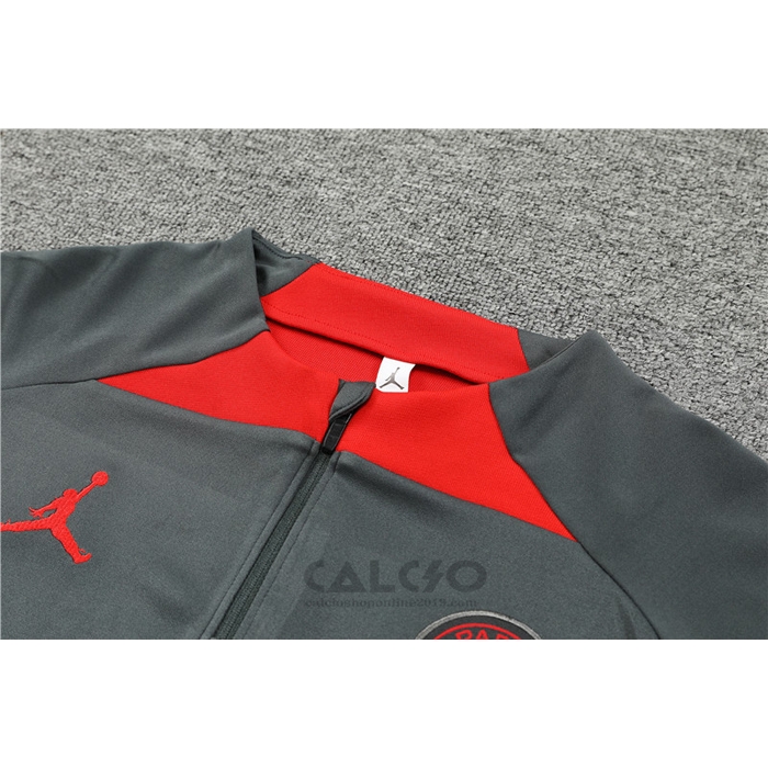 Tuta da Track di Felpa Paris Saint-Germain Jordan 2022-2023 Grigio